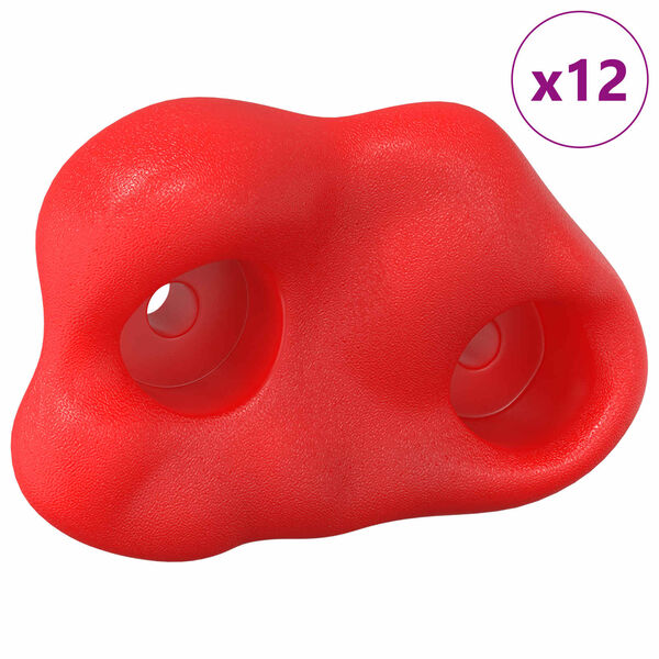 vidaXL Klimgreep 12 pcs Rood 100 x 67 x 43 mm PP