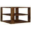 vidaXL Salontafel 58x58x40 cm bewerkt hout gerookt eikenkleurig