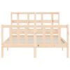 vidaXL Bedframe met hoofdbord massief hout