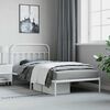 vidaXL Bedframe met hoofdbord metaal wit 107x203 cm