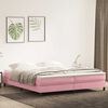 vidaXL Boxspring met matras fluweel roze 180x210 cm