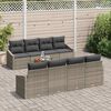 vidaXL Tuin Sofa Set 7 pcs Grijs