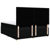 vidaXL Boxspring met matras stof zwart 180x200 cm