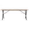 vidaXL Eettafel X-frame 200x100x75 cm massief grenenhout en staal
