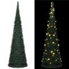 vidaXL Kunstkerstboom met verlichting pop-up 210 cm groen