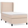vidaXL Boxspring met matras kunstleer cappuccinokleurig 90x190 cm