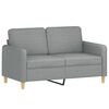 vidaXL Tweezitsbank 120 cm stof lichtgrijs