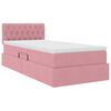 vidaXL Opslag bed met matras met hoofdeinde Roze 90 x 200 cm Fluweel