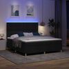 vidaXL LED Box Spring Bed met matras Zwart 180 x 200 cm Stof