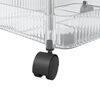 vidaXL Opbergtrolley 3-laags 37x28x68 cm acryl transparant