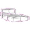 vidaXL Bedframe met hoofdeinde Wasbruin 160 x 200 cm Massief Vurenhout