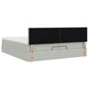 vidaXL Ottoman bed met matrassen en LED's 200x200cm fluweel lichtgrijs