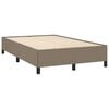 vidaXL Boxspring met matras stof taupe 120x190 cm