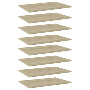 vidaXL Wandschappen 8 st 60x40x1,5 cm spaanplaat sonoma eikenkleurig