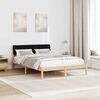 vidaXL Bedframe Bruin en zwart 160 x 200 cm Massief grenenhout