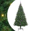 vidaXL Kunstkerstboom Groen 210 cm PVC en Staal en Kunststof