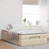 vidaXL Ottoman bed met matras 120x200cm stof cr&egrave;mekleurig