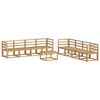 vidaXL Buiten bankenset 9 pcs Wit 59 x 59 x 37 cm Massief Acaciahout