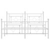 vidaXL Bedframe met hoofd- en voeteneinde metaal wit 160x200 cm