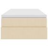 vidaXL Opslag bed met matras met matras Cr&egrave;me 90 x 190 cm Polyester