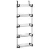 vidaXL Deurorganizer met 5 schappen 52x20x135 cm aluminium