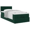 vidaXL Ottoman bed met matras 90x190cm fluweel donkergroen