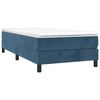 vidaXL Boxspring met matras fluweel donkerblauw 90x200 cm