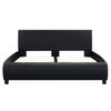 vidaXL Bedframe met LED kunstleer zwart 140x200 cm