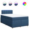 vidaXL Boxspring met matras stof blauw 120x200 cm