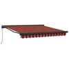 vidaXL Uitschuifbare luifel Rood en Zwart 350 x 250 x 165 cm