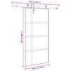 vidaXL Schuifdeur met beslagset 102,5x205 cm gehard glas zwart