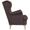 vidaXL Fauteuil 74x84x100 cm stof donkerbruin