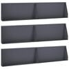 vidaXL Keerwand 6 st 100 x 12 x 30 cm Staal Antraciet