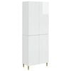 vidaXL Kastenset 2 pcs Hoogglans Wit 66 x 34,5 x 90 cm Bewerkt hout