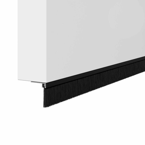 vidaXL Schroefbare Deurborstelafsluitingen 2 pcs Zwart 100 cm