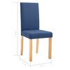 vidaXL Eetkamerstoelen 2 st stof blauw