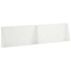 vidaXL Keerwand 2 st 80 x 12 x 50 cm Staal Wit