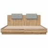 vidaXL Bedframe met Hoofdeinde Artisan Eiken 180 x 200 cm Bewerkt hout