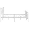 vidaXL Bedframe met hoofd- en voeteneinde metaal wit 193x203 cm