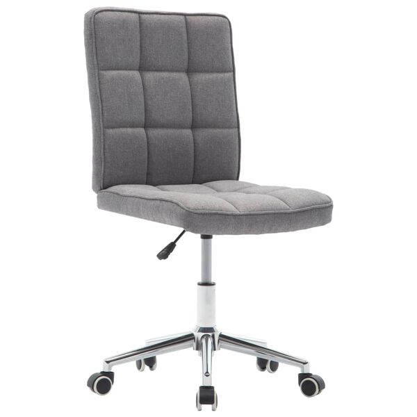 vidaXL Eetkamerstoelen 4 st stof lichtgrijs