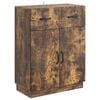 vidaXL Dressoir met lade Gerookt eiken 66 x 34,5 x 87 cm Bewerkt hout