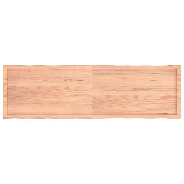 vidaXL Tafelblad natuurlijke rand 180x50x(2-4) cm eikenhout lichtbruin