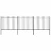 vidaXL Tuinhek met speerpunt staal 504x150 cm zwart