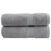vidaXL Badhanddoeken SOLUND 2 st 600 g/m&sup2; 100x150 cm grijs