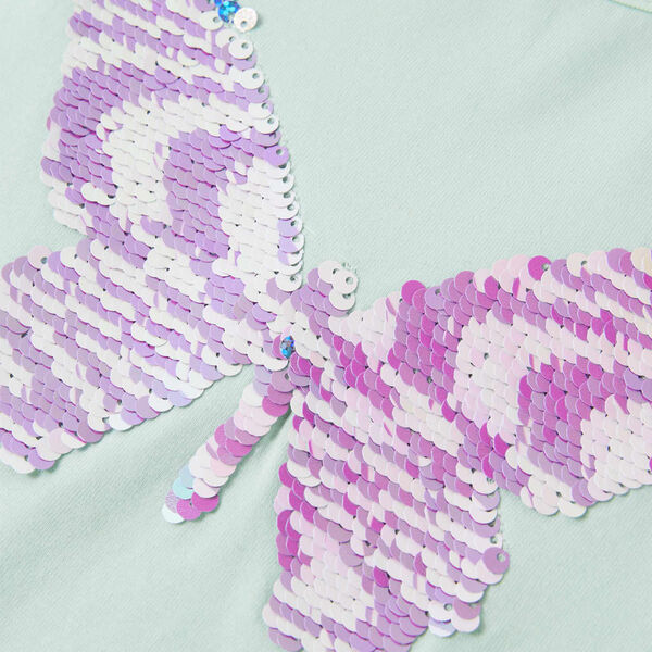 Kindershirt met kapmouwen 104 lichtmintkleur