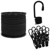 vidaXL Bungee Koorden met Haken 8 mm Zwart PP en rubber