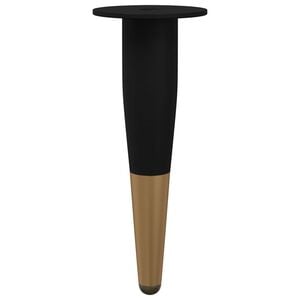 vidaXL Meubelpoten 2 st Zwart en Goud &Oslash; 40 x 98 mm IJzer
