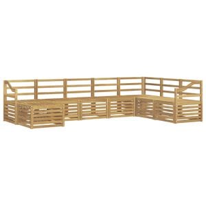 vidaXL Buiten bankenset 8 pcs Wit 304 x 185,5 x 73 cm
