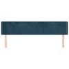 vidaXL Hoofdbord met randen 163x16x78/88 cm fluweel donkerblauw