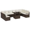 vidaXL Tuin Sofa Set 11 st Bruin poly rattan